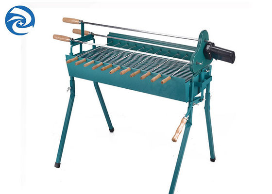 Panggangan BBQ Lipat Portabel Luar Ruangan 110 × 34cmx81cm Tusuk Daging