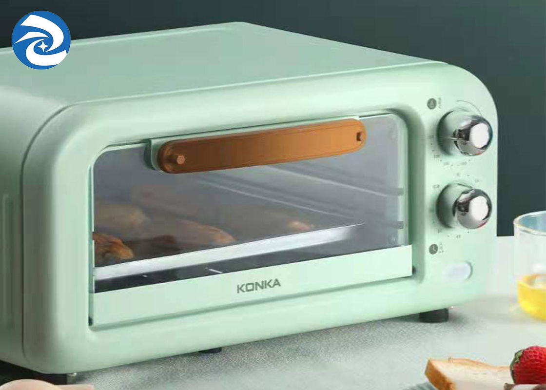 800W 12L Pemanggang Roti Dan Oven Pemanggang Roti 12.7qt Tabung Pemanas Stainless Steel Tubuh Aluminium