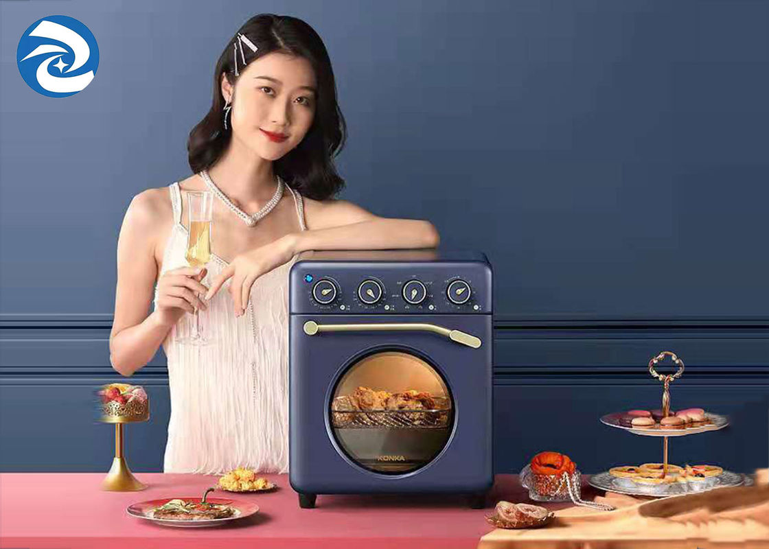 18L Pemanggang Roti Dan Oven Pemanggang Roti Penggorengan Udara Stainless Steel 19qt
