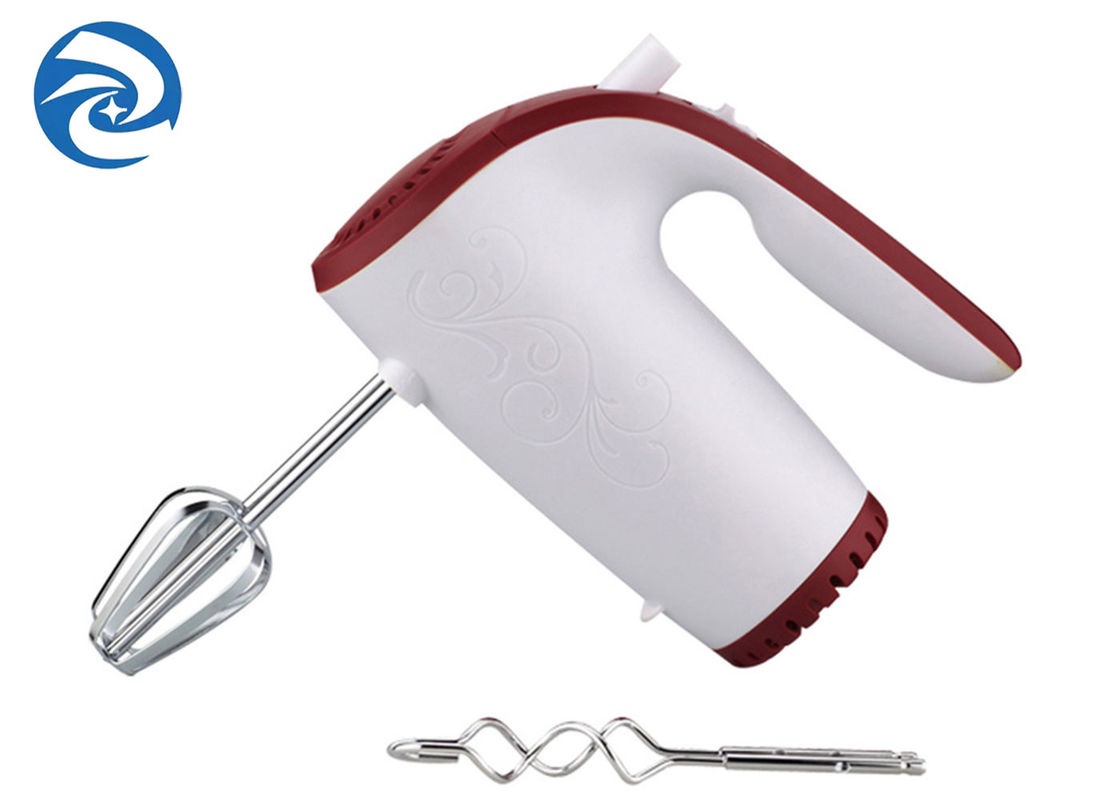Merah 201-250W Mini Electric Egg Beater Rumah Tangga Genggam 5 Kecepatan