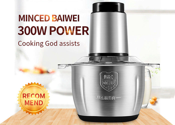 3L Chopper Penggiling Daging Juicer 2L 250W 300W penggiling daging listrik rumah