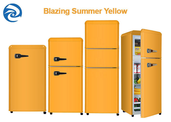 Kulkas Mini Retro Putih 75L 90L 118L Dengan Freezer 2,6 Cu Ft