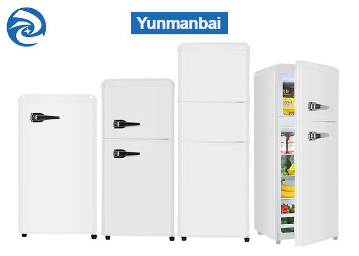 Kulkas Mini Retro Putih 75L 90L 118L Dengan Freezer 2,6 Cu Ft