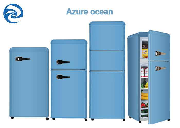 Kulkas Mini Retro Putih 75L 90L 118L Dengan Freezer 2,6 Cu Ft