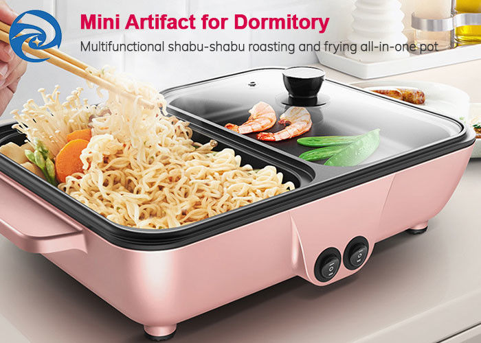 220 Watt Panggangan Listrik Dalam Ruangan Hot Pot Multifungsi Penggorengan