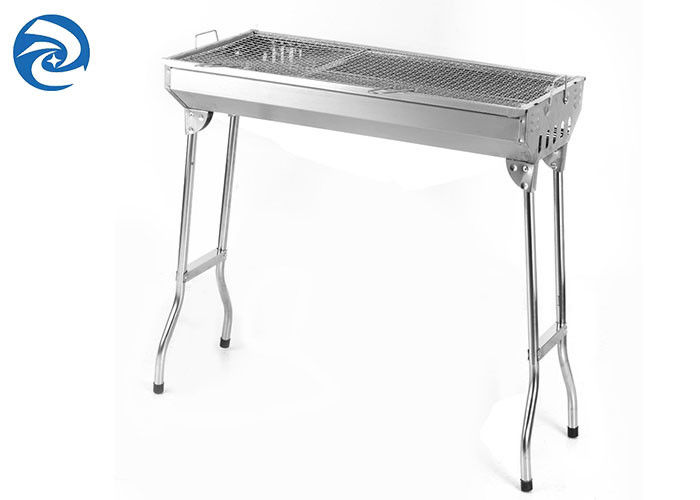 Panggangan Arang Luar Stainless Steel 73x33x71cm Lipat Portabel